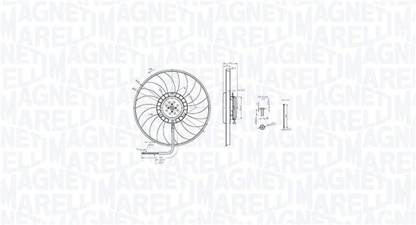 069422848010 Magneti Marelli Вентилятор радіатора охолодження, лівий